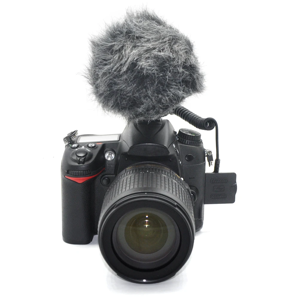 Видеокамера компактный микрофон на камеру с Rycote Lyre Shock Mount для Canon Nikon Lumix sony DJI Osmo DSLR camera Microfone