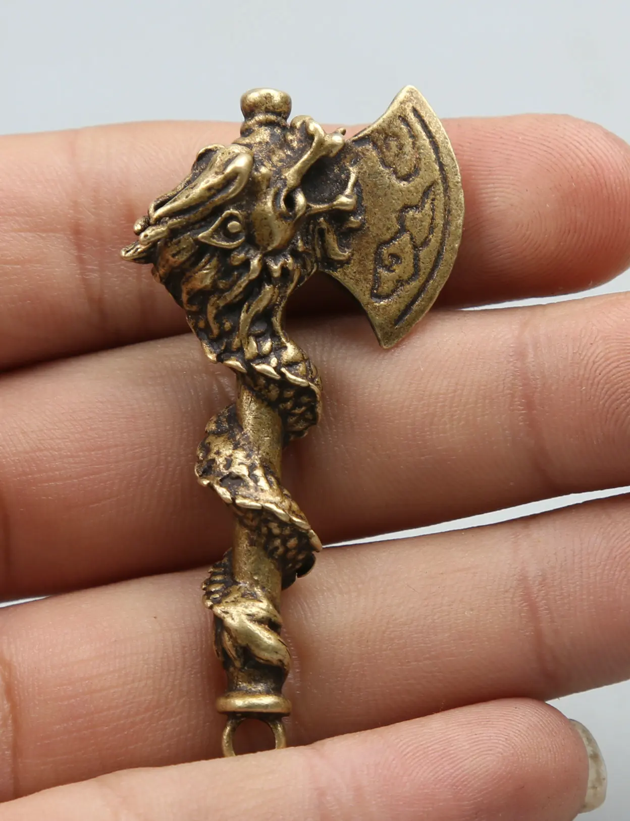 Коллекционный Редкий китайский фэн-шуй 61 мм/2 4 дюйма маленькая бронзовая