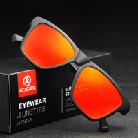 kdeam tr90 frame polarized sunglasses women reflective coating lens 7 colors men eyewear uv400 with case kd731