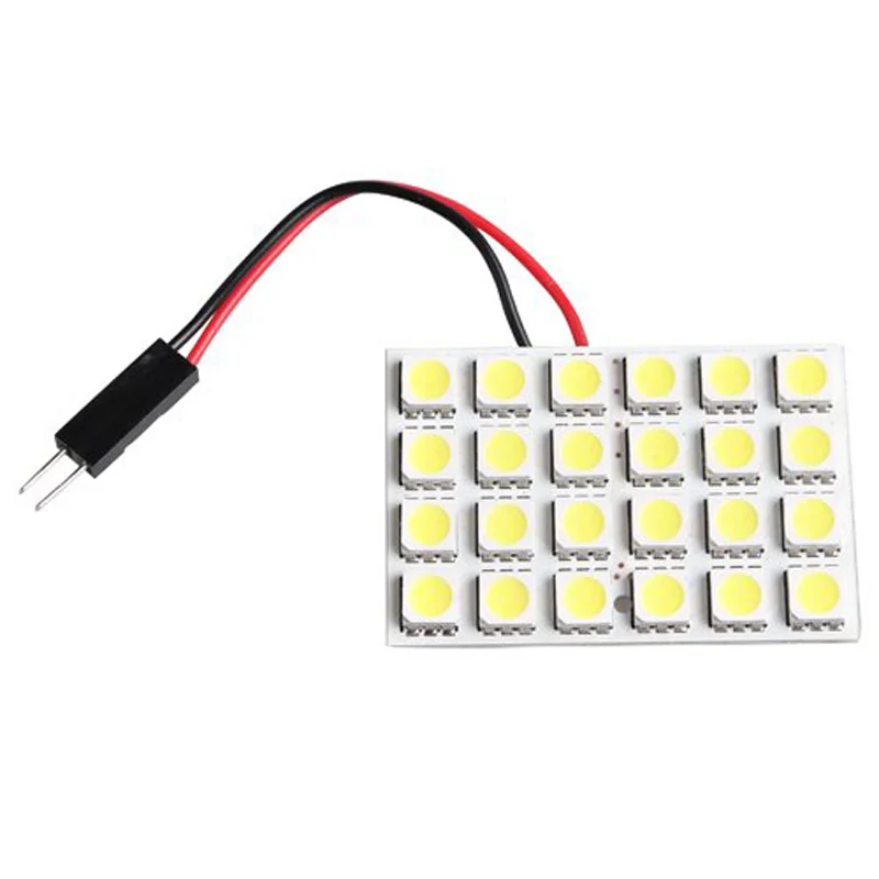 1/2 комплект T10 BA9S фестон-адаптер 24 SMD 5050 светодиодный свет авто панель для чтения