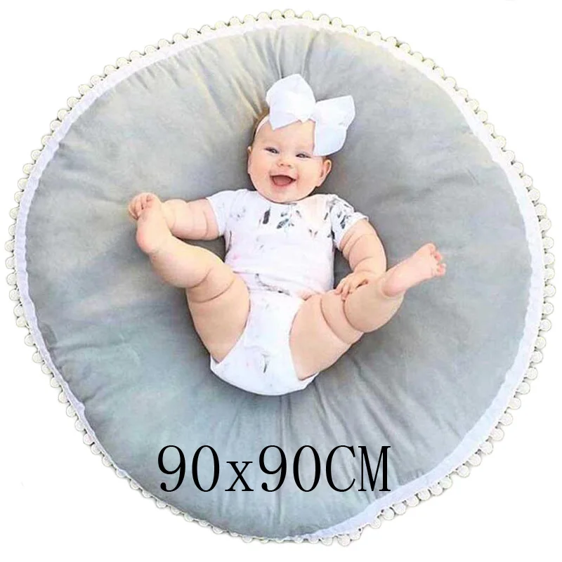90x90CM Портативная овальная туристическая детская кроватка для новорожденных кровать съемное детское гнездо Колыбель Bebe люлька складной бампер - Цвет: 90x90CM