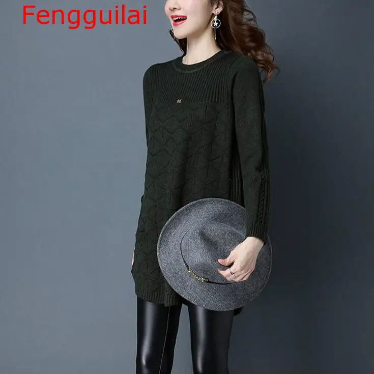 

Fengguilai Loose Sweaters For Women 2020 Spring Autumn Bottoming Shirt Pullover Sweaters Winter Plus Size 4XL Knit Female Outerw