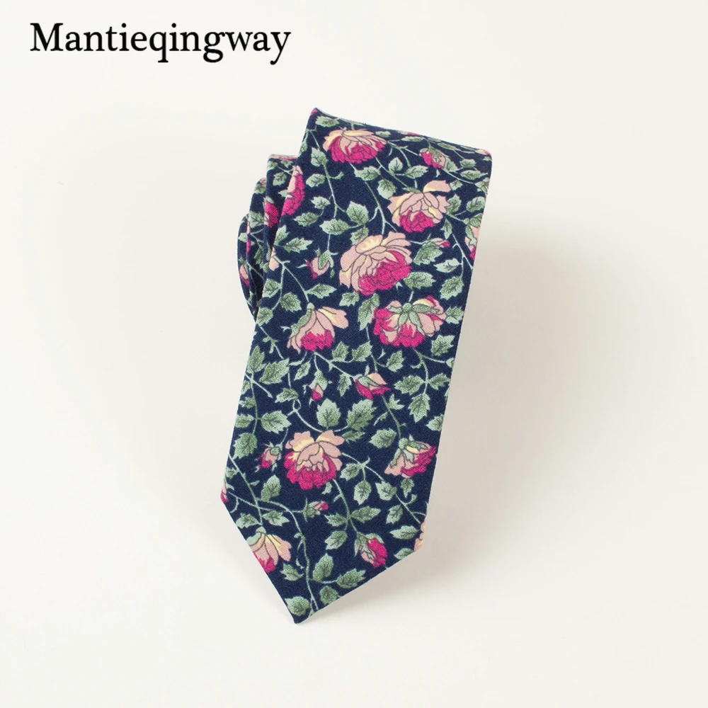 Мужской Хлопковый галстук Mantieqingway с цветочным принтом 6 см | Аксессуары для одежды