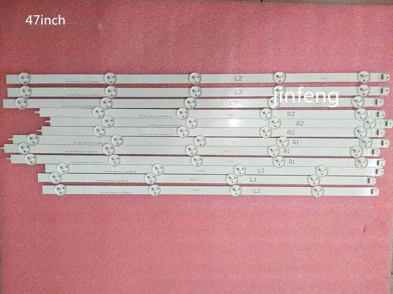 (New Kit) 12pcs/set R1 L1 R2 L2 47&quotLED backlight bar Replacement for LG 47LN519C 6916L-1174A 6916L-1175A 6916L-1176A 6916L-1177A |