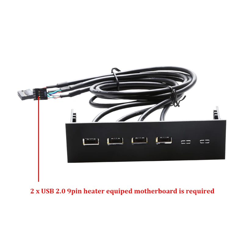 En-Labs PC 5,25 USB 3,0 USB 2,0 разветвитель на передней панели, 2-портовый USB 3-20 pin, 2-портовый USB 2-9 pin адаптер-черный пластик