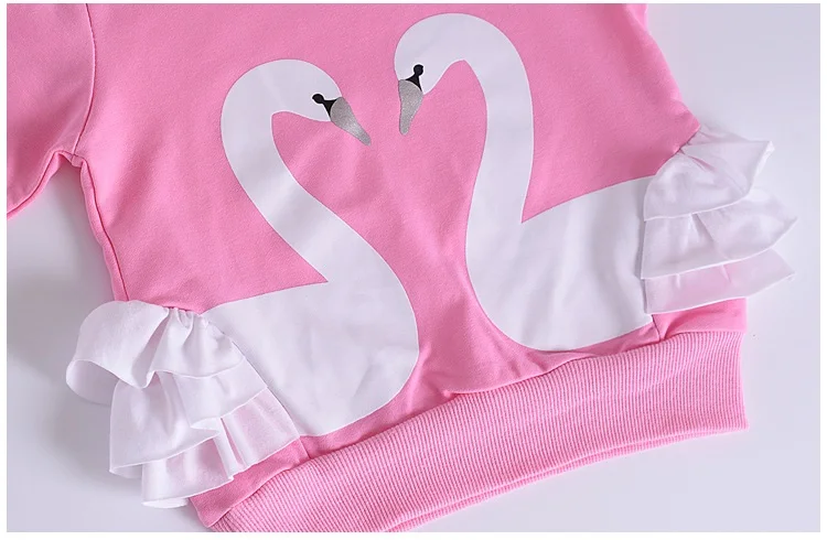 2017 г. весенние и осенние новые Футболка с длинными рукавами для девочек круглый