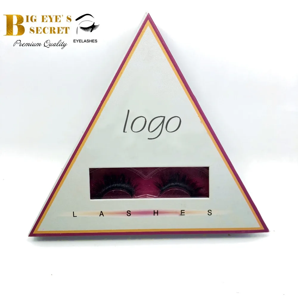 Customized Packaging triangle For Strip lashes Volume Eyelashes Premade Fans Individual Eyelashes Extensions packages