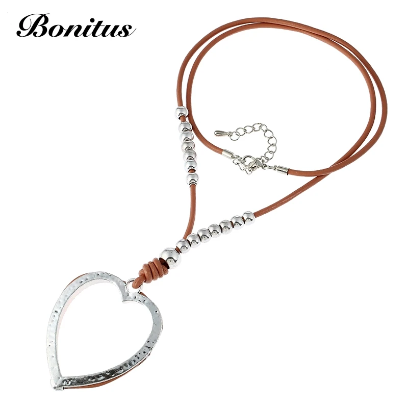 [Ювелирный магазин bonitus] Новое поступление Мода любовь Сердце Длинные ожерелья с