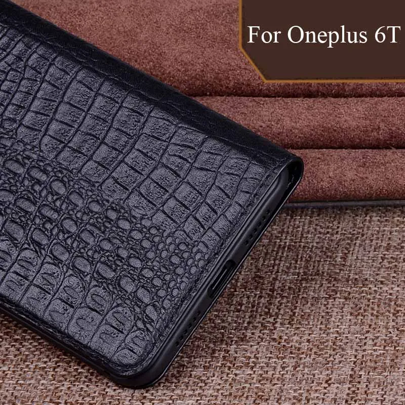 Чехол-книжка из натуральной кожи для Oneplus 6 T One Plus чехол-накладка Oneplus6T чехол |