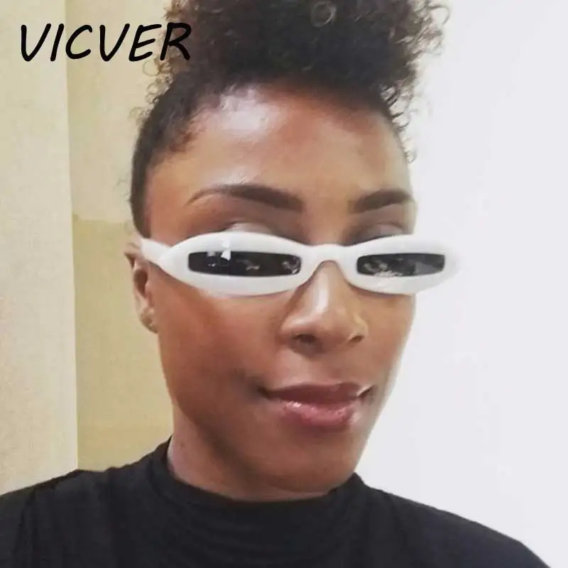 Забавные солнцезащитные очки для женщин винтажные узкие 2018 дизайнерские оттенки