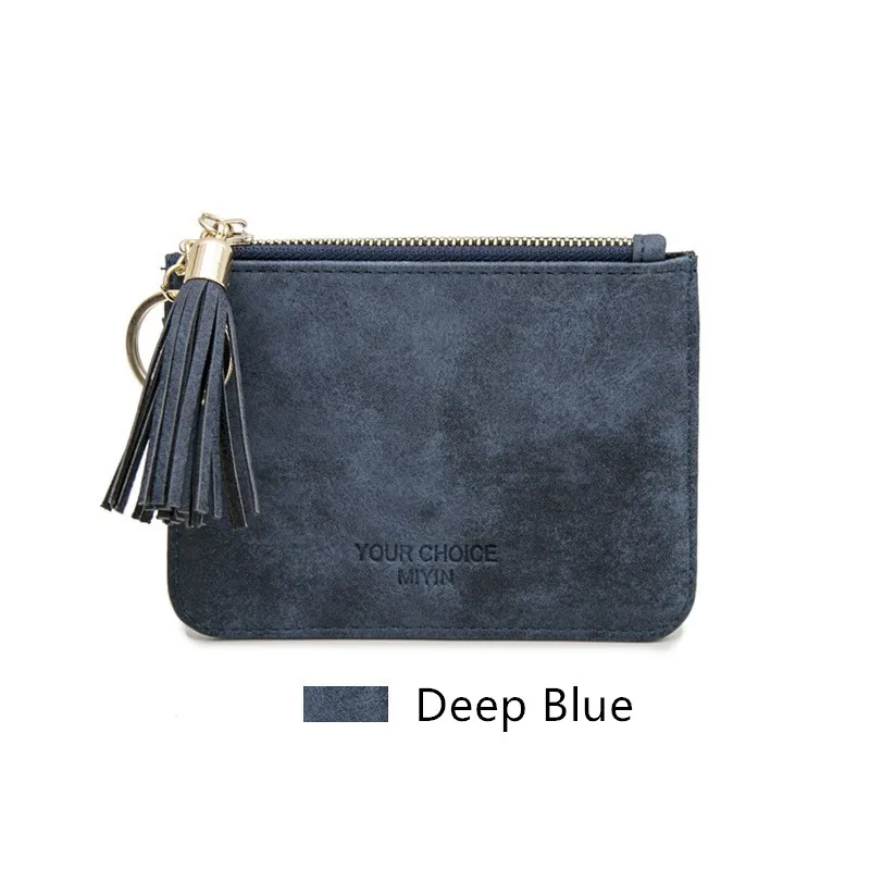 Deep Blue Кожаные кредитные держатель для карт женские мини ID держатель для карт s бизнес PU тонкий банк карты Чехол Органайзер Кошелек Чехол Изменить Портмоне - Цвет: Deep Blue