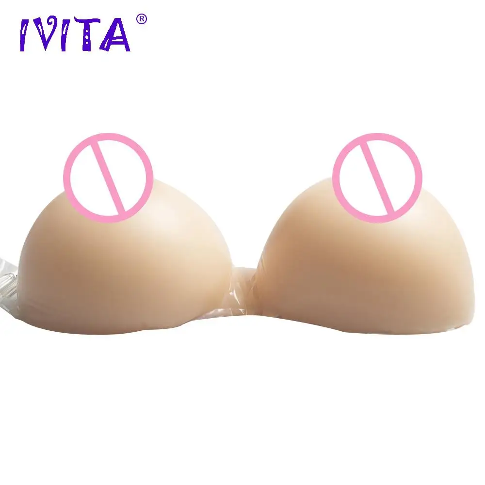 IVITA 2400 г Горячие искусственные силиконовые формы груди с плечевыми лямками