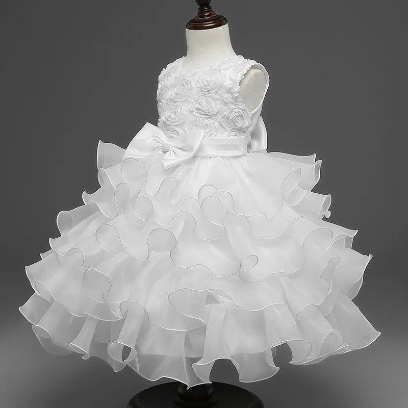 Lace Baby Girl Christening Wedding Party Dress Toddler Formal Ball Gown Infant Princess Costume Children Clothing 8Yrs | Детская одежда