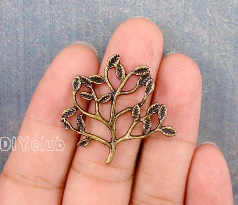 

60pcs-Antique Bronze Life Tree Charms Pendant 32x30mm