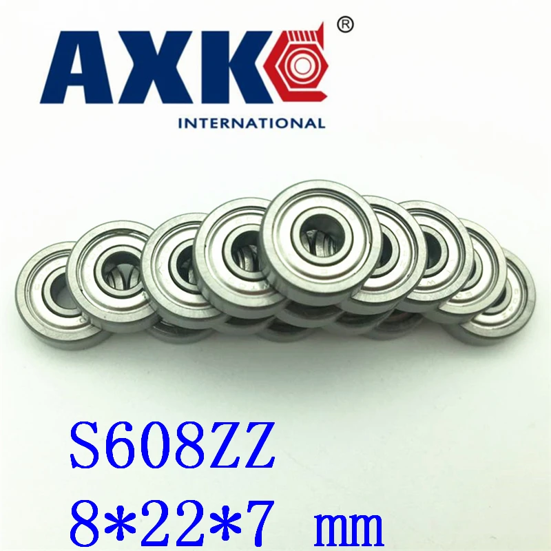 

10pcs/lot High Quality Abec-1 Z2v1 Sus440c Stainless Steel Deep Groove Ball Bearings S608zz 8*22*7 Mm