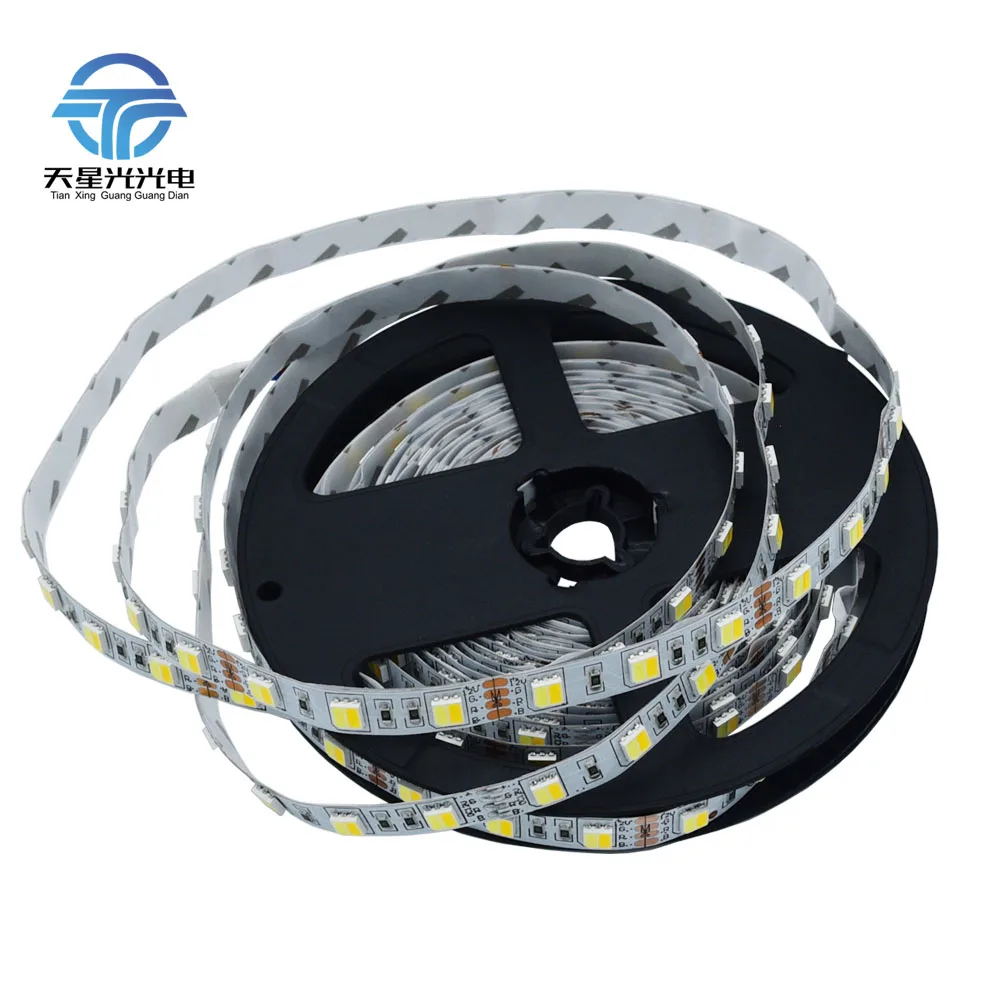 led Strip Non waterproof 5m 60leds 5050 DC12V controllable white warm Dual White | Лампы и освещение