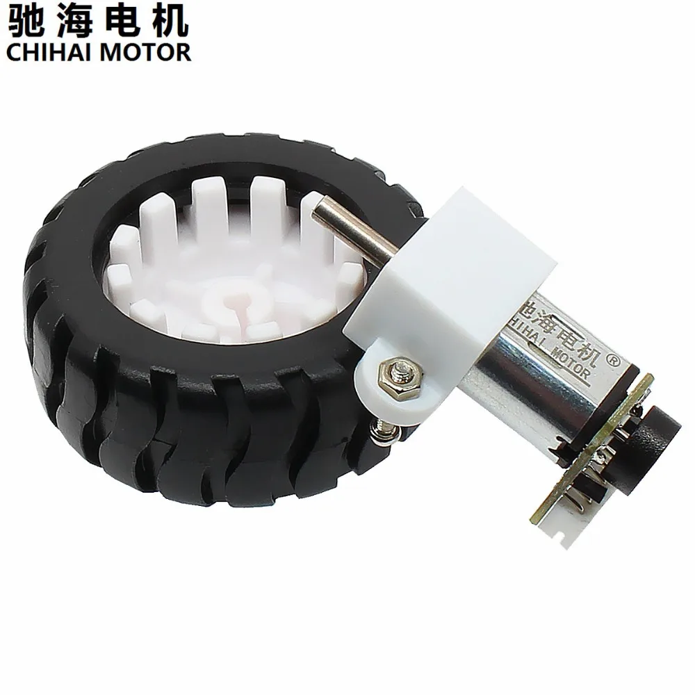 Chihai мотор CHF-GM12-N20VA с источником питания от постоянного тока, 6V 12V 7PPR кодировщик редуктор мотора угольные щетки Шестерни мотор с стенты поддерживающих колесиков выполнены и шины для мотоцикла