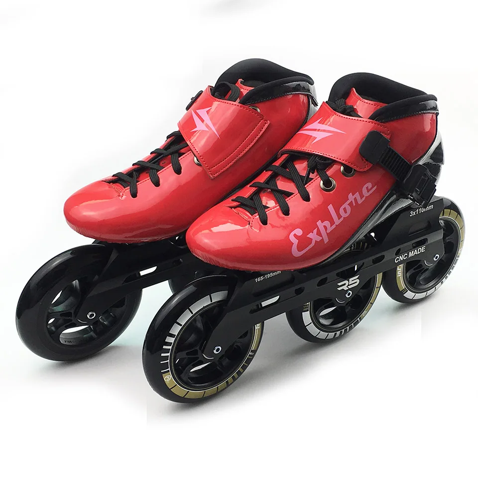 Углеродистая стекловолокна роликовые коньки для детей мужчин женщин гоночных