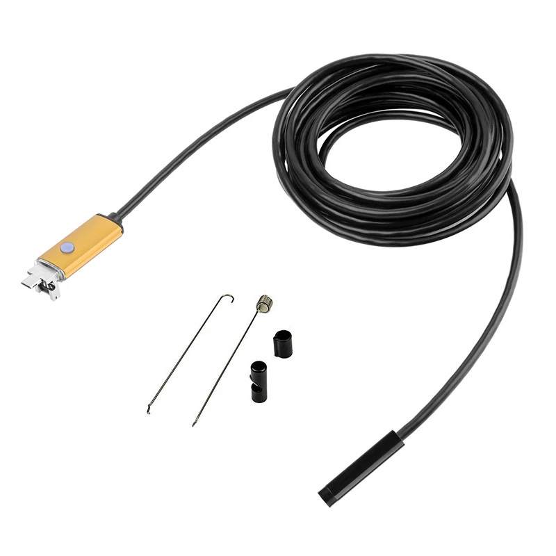 2 в 1 HD 5 мм м USB оригинальный промышленный тест эндоскоп объектив Android осмотр