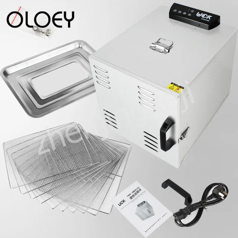 

Food fruit dryer Medicinal vegetable dehydrator stainless steel intelligent Touch type Temperature control timing 10-storey 220V