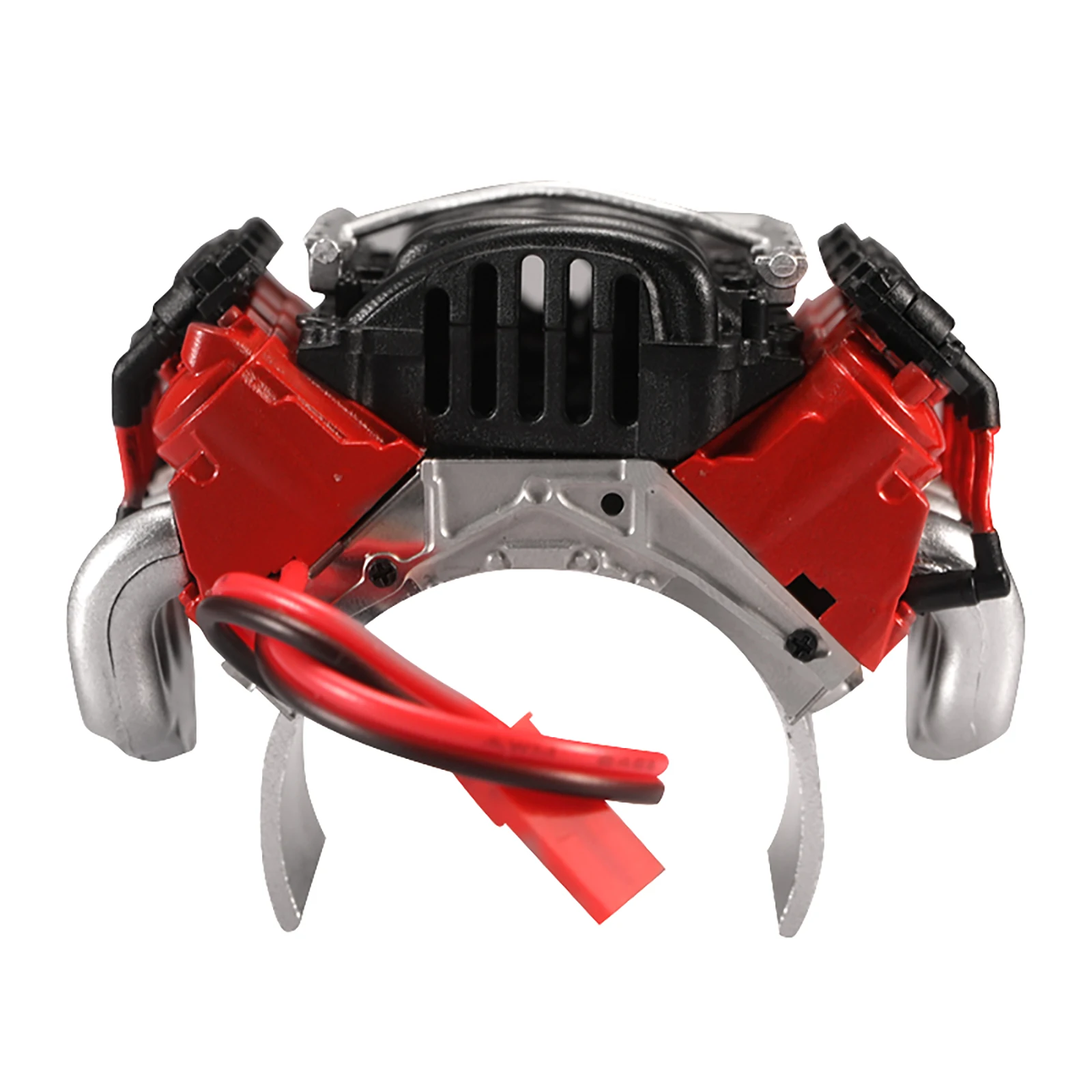 Для DJC-0641 LS3 V8 6.2L имитация крышки двигателя+ радиатор двигателя Вентилятор общего использования для 1/10 весы Trx4 Jeep Land Rover d90/110/130