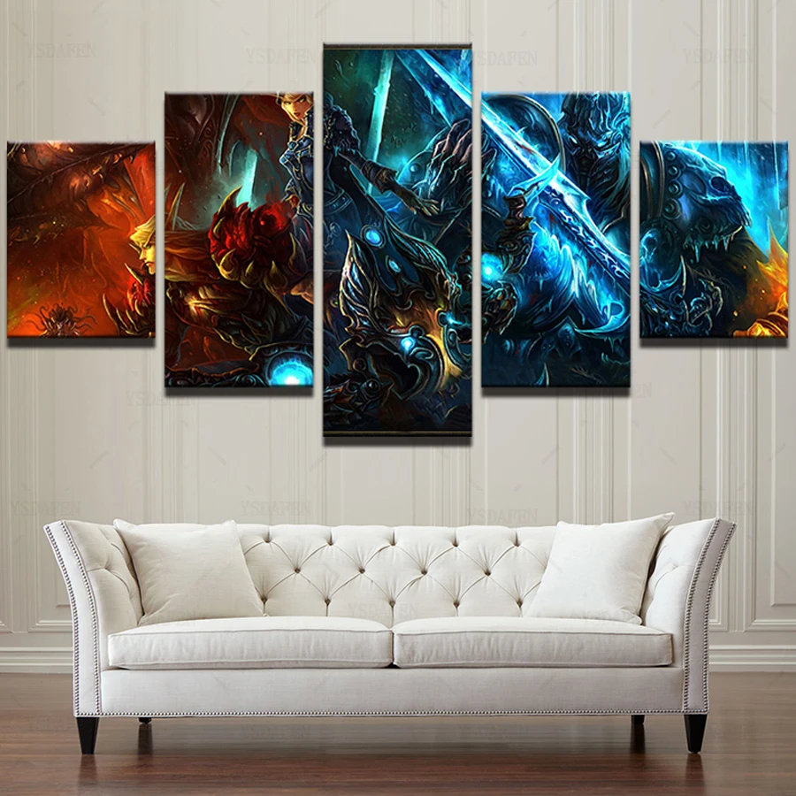 Ysdafen холст HD gedrukt живопись voor стены комнаты Книги по искусству фото далинг 5 Панель