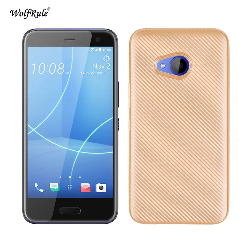 WolfRule sFor Case HTC U11 Life Cover Luxury Full Protection Carbon Fiber Brushed Soft TPU For |