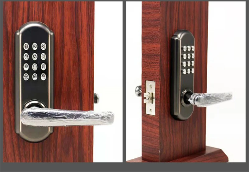Waterproof Mechanical Digital Door Lock Push Button Keypad Keyless Code Combination Lock Set Intelligent Smart Door Lock
