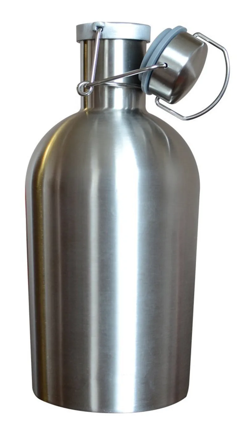 Realand Премиум 64 унций нержавеющая сталь домашний пивной Growler 1.9L безопасный Свинг