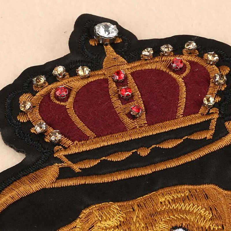 Большой горный хрусталь бисера собака шитье мультфильм щенок нашивки аппликация