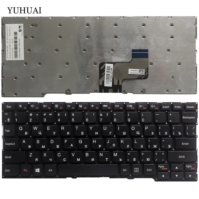 RU клавиатура для Lenovo Yoga 3 11(1") 300-11IBR 300-11IBY Flex 3 11 черный Русский Клавиатура ноутбука
