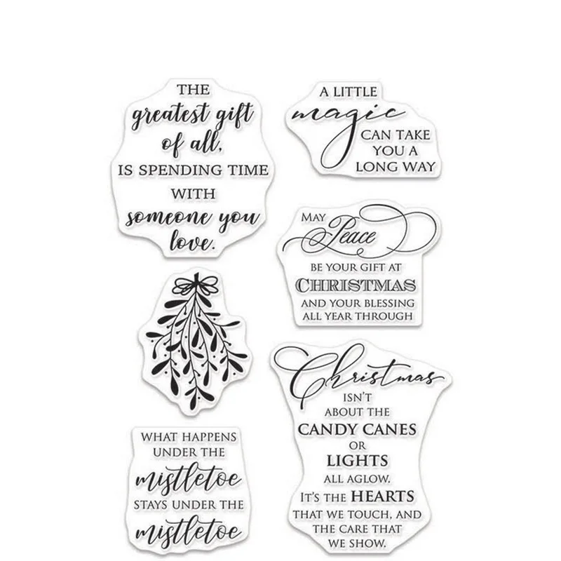 FXL Christmas and Love Transparent Clear Silicone Stamp/Seal for DIY scrapbooking/photo album Decorative clear stamp | Канцтовары для