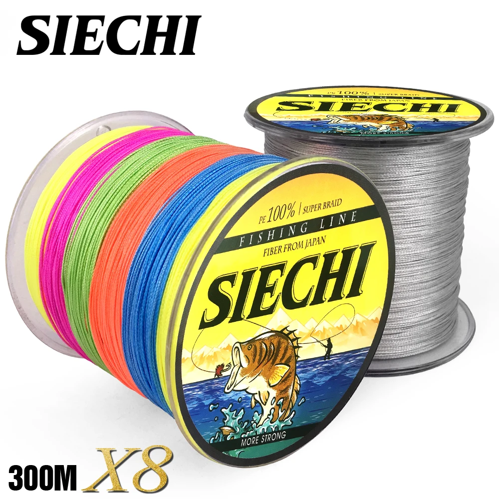 SIECHI плетеная рыболовная леска 8 жил 300 м многонитевая 20 фунтов 30 40 50 60 88 | Спорт и