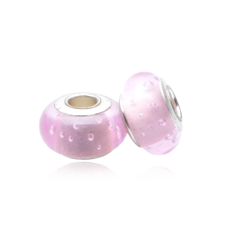 Bubble Murano Glass Beads European Charms Fits Original Bracelets &amp Bangles Effervescence Inside DIY Jewelry Making Hot 9 Colors |