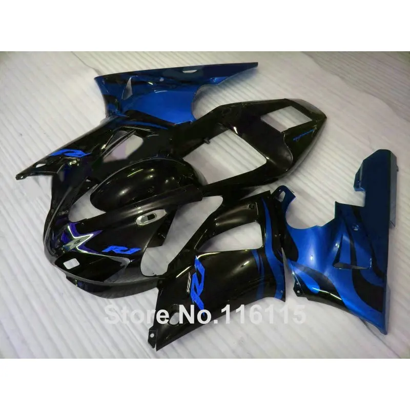 Полная впрыска низкая цена ABS Обтекатели набор для YAMAHA R1 1998 1999 модель синий черный