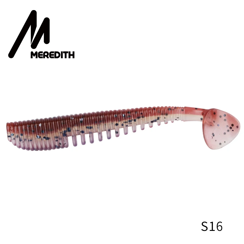 S16 MEREDITH Awaruna рыболовные приманки 95 мм 5,1 г 5 шт. искусственные приманки воблеры Shad Carp Силиконовые мягкие приманки для рыбалки - Цвет: S16