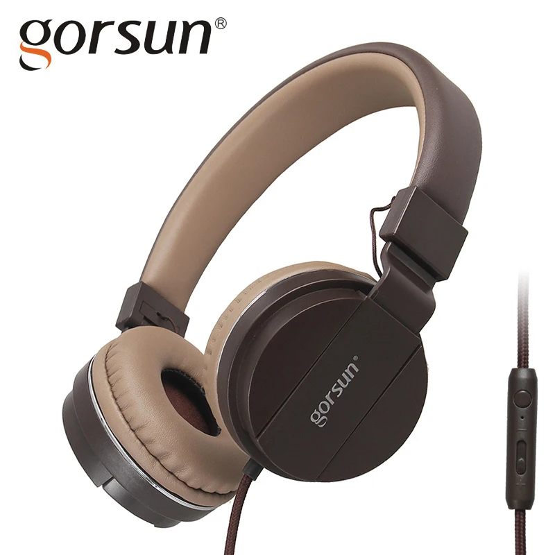 GORSUN 779 проводные наушники, компьютерная игровая гарнитура, разъем 3,5 мм, бас, HiFi Звук, Накладные наушники с микрофоном для ПК, смартфона