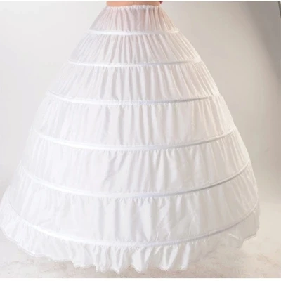 

Lace Edge 6 Hoop Petticoat Underskirt For Ball Gown Wedding Dress 110cm Diameter Underwear Crinoline Wedding Accessories CQ3