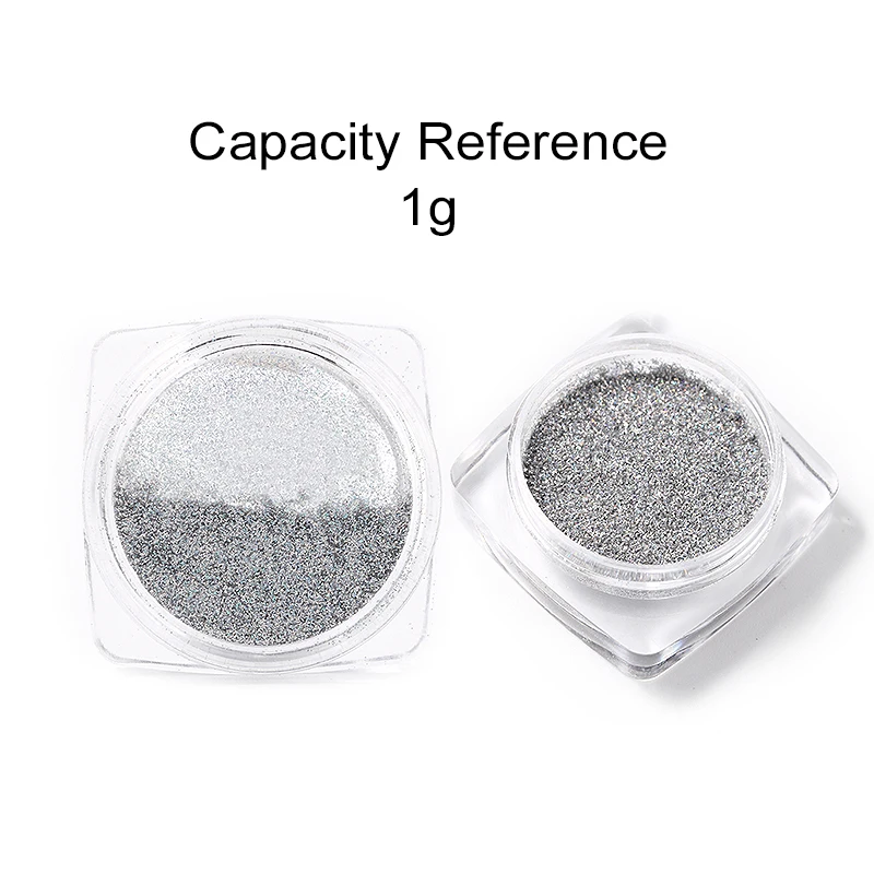 ROSALIND Nail Glitter Powder 1PCS Silver Sequins With UV Gel Polish Cured Varnishes Shimmer For Nails Manicure | Красота и здоровье