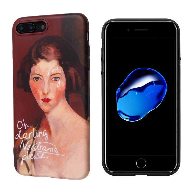 Роскошный Матовый Мягкий силикон imd чехол для iPhone 7 8 Plus X XS Max XR 6 S милый дорогой