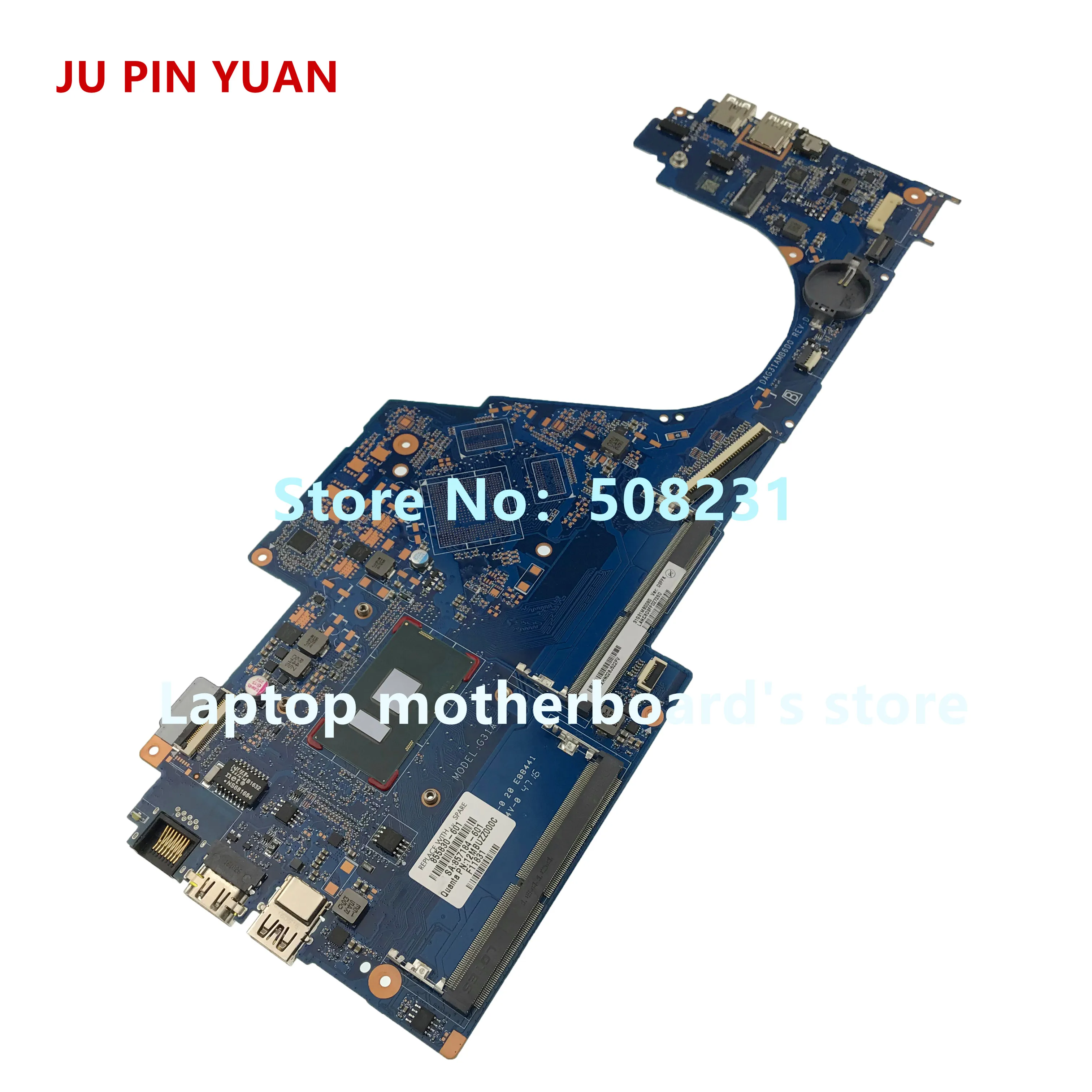 JU PIN Юань 601-903241 448.08J04.0011 для hp Pavilion x360 Кабриолет 13-u Материнская плата ноутбука PentN3710 полностью протестирована