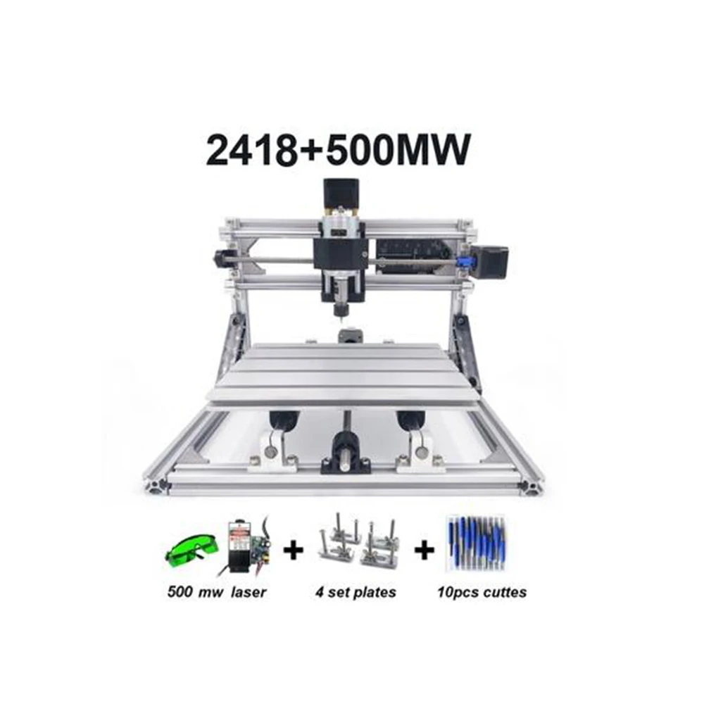 CNC2418 с ER11 DIY мини ЧПУ гравировальный станок лазерная гравировка Pcb ПВХ фрезерный