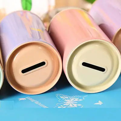 Мультяшные Металлические коробочки для денег жестяная копилка монет хранения