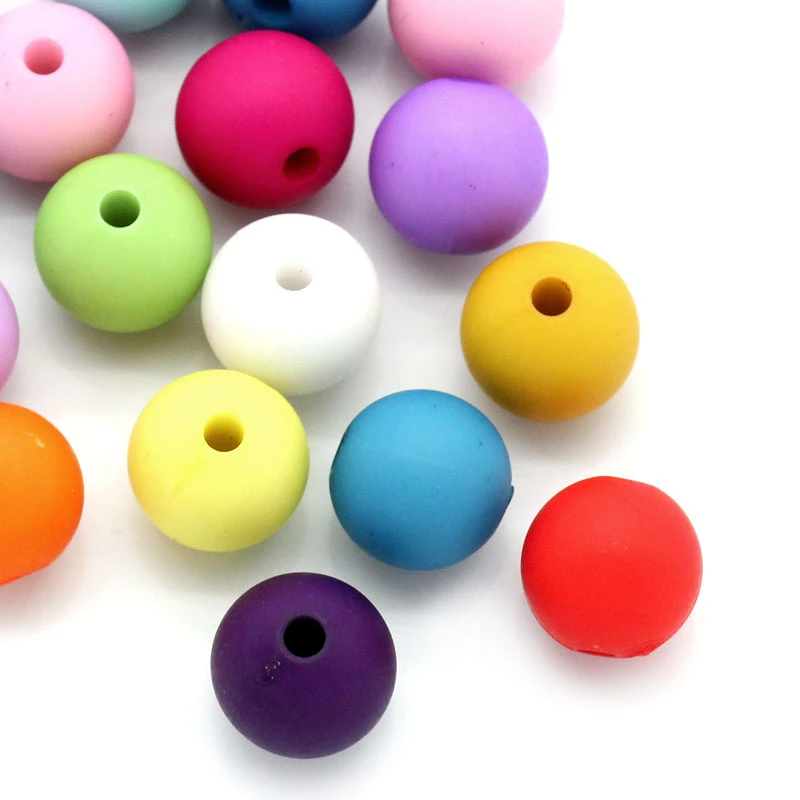 DoreenBeads 100 шт Акриловые Свободные бусины Круглый разных цветов ручной работы для