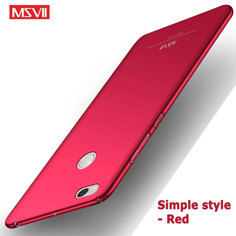 Simple red Xiaomi mi Max 3 Чехол Бренд Msvii Роскошный тонкий чехол для Xiao mi Max 2 3 Чехол Жесткий PC Скраб чехол Xio mi Max3 Max2 чехол s - Цвет: Simple red