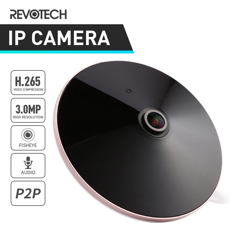 H.265 аудио рыбий глаз HD 3MP IP камера 1296 P/1080 P панорамный светодиодный для