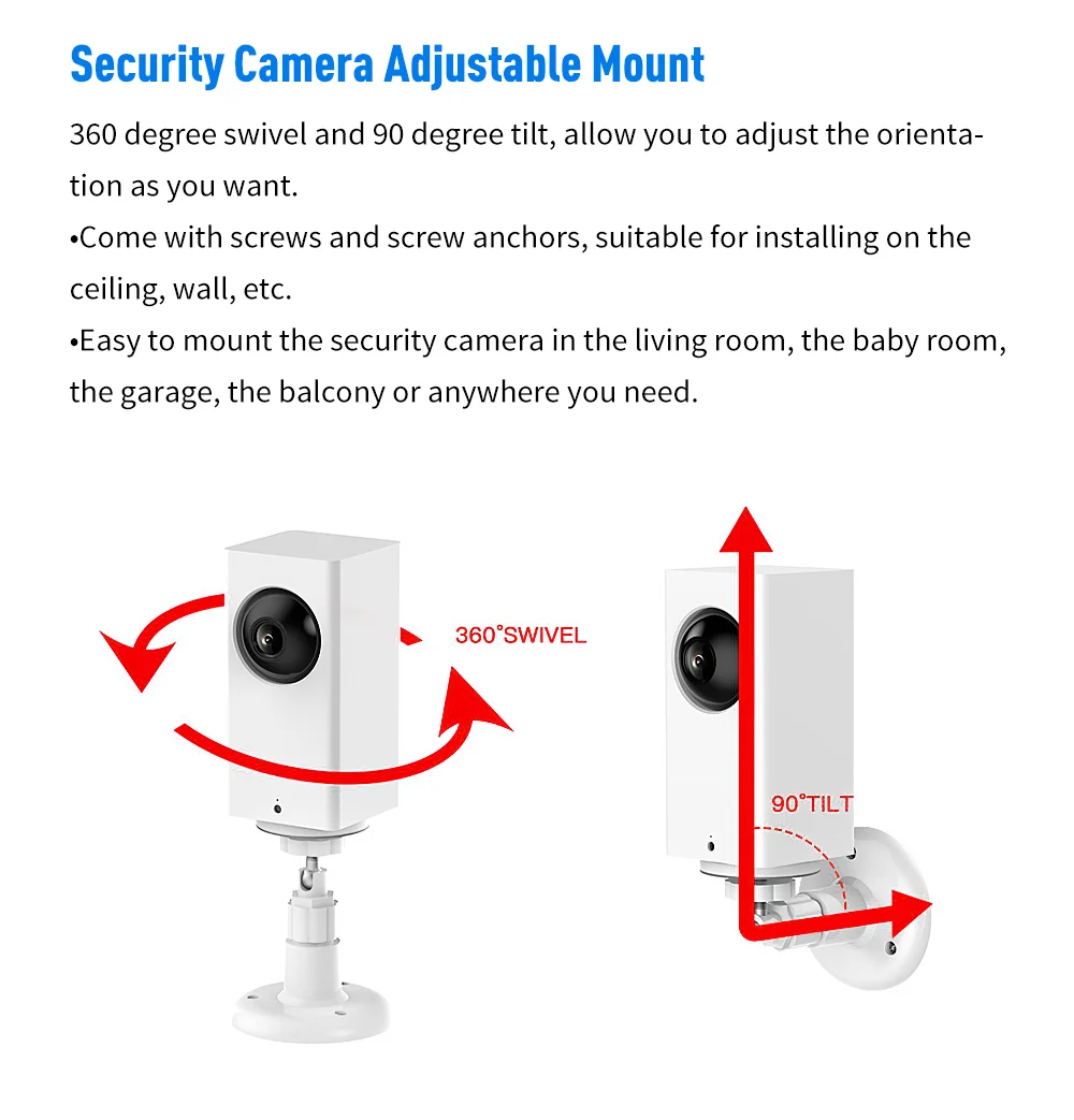 Настенный кронштейн для камеры XiaoMi Dafang и камеры Wyze Cam