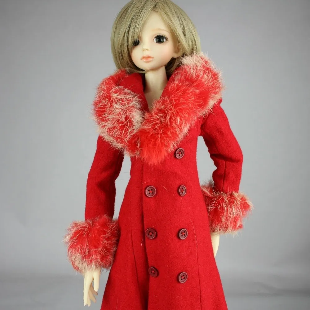 [Wamami] 600# красное пальто с меховым воротником 1/3 SD DZ BJD Dollfie