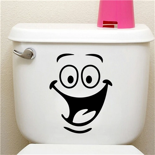 

Cute Smile Face Big Eyes office hotel toilets bathroom home decal wall de parede for wedding decoration