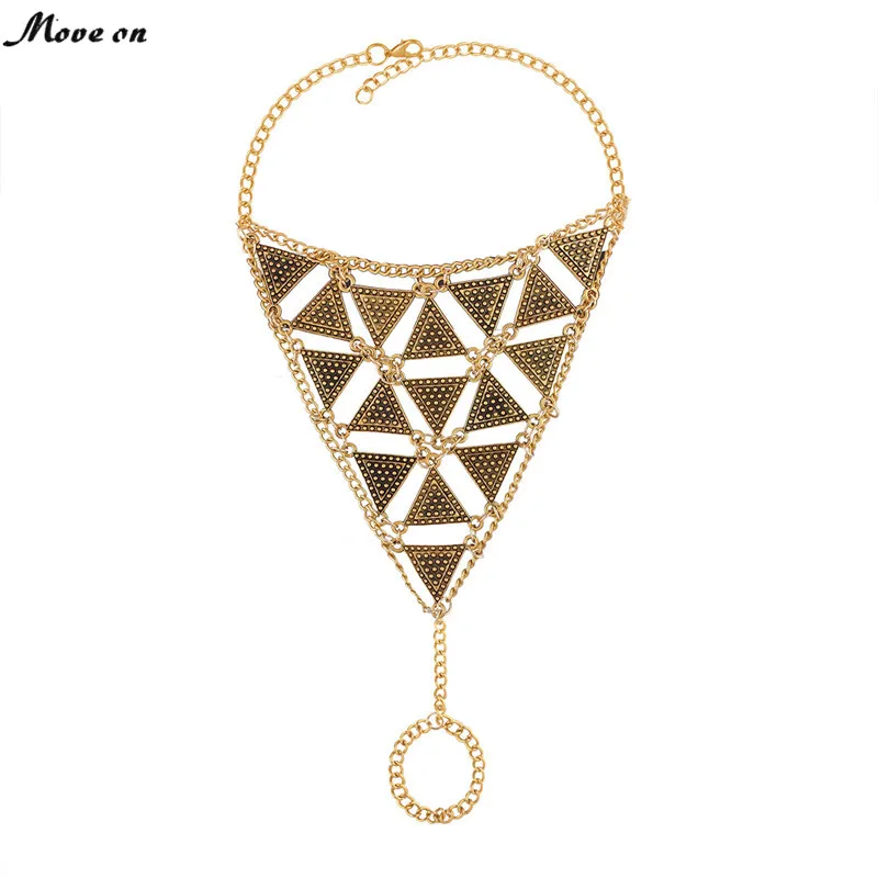 Длинные летние пляжный отдых Треугольники Ножные браслеты браслет сандалии